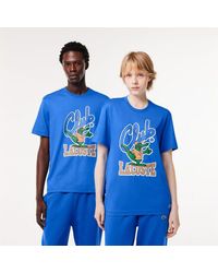 Lacoste - Fit Signature Print T Shirt - Lyst