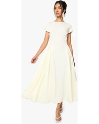 Boohoo - Petite Textured Volume Skirt Midaxi Dress - Lyst