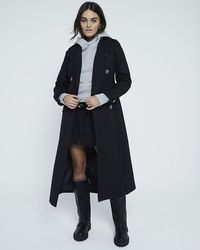 River Island - Fitted Cotton Trench Coat - Lyst