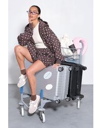 Boohoo - Polka Dot High Waist Sweat Short - Lyst