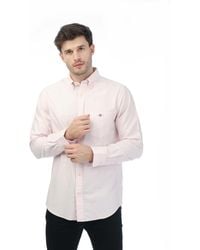 GANT - Overhemd Regular Oxford A.shield In Roze - Lyst
