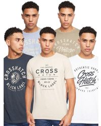 Crosshatch - Fellmire Assorted Designs T-shirt (set Van 5) (veelkleurig) - Lyst