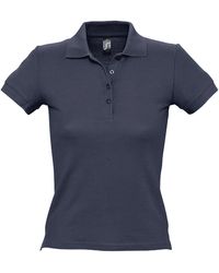 Sol's - Ladies People Pique Short Sleeve Cotton Polo Shirt - Lyst