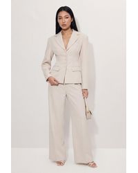 MissPap - Premium Pleat Front Wide Leg Trousers Co-Ord - Lyst