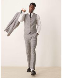 ASOS - Skinny With Linen Suit Trousers - Lyst