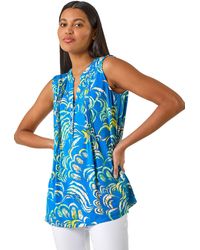 Roman - Abstract Print V-Neck Vest - Lyst