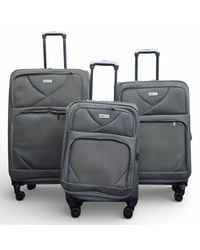Infinity Leather - Soft Shell Lightweight Nylon 4 Wheel Travel Case Holiday Suitcases - Lyst