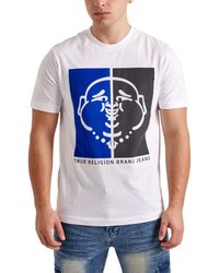 TRUE RELIGION - 108323 Graphic T Shirts Logo Crew Neck Half Sleeve Cotton Tee - Lyst