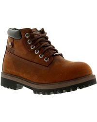 Skechers - Smart Boots Sergeants Verdict Leather Lace Up Brown - Lyst