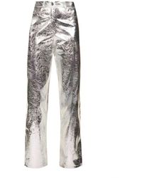 Amy Lynn - Amylynn Lupe Metallic Patterned Straight Trousers - Lyst