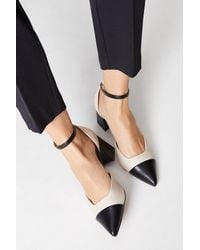 Wallis - Wide Fit Dollis Pointed Two Part Toe Cap Courts - Lyst