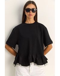 Bianco Lucci - Cotton Elastane T-Shirt - Lyst