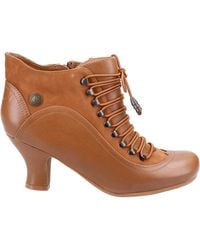 Hush Puppies - Ladies Vivianna Leather Heeled Ankle Boots - Lyst