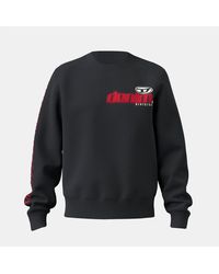 DIESEL - Text Graphic Crew Neck Ribbed Collar Long Sleeve Sweatshirt - Lyst