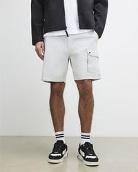 River Island - Shorts Regular Fit Cargo Elasticated Drawstring - Lyst