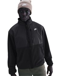 Nike - Solid Patterned Full Zipper Sweat Jacket With Zipped Pocket - Lyst