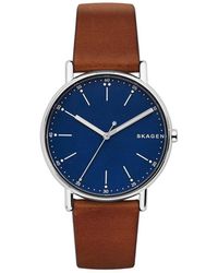 Skagen - Signatur Brown Watch Skw6355 Leather - Lyst