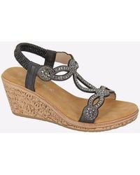 Cipriata - Ora Jewelled Wedge Sandal - Lyst