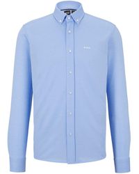 BOSS - Joe Button Down Collar Long Sleeve Oxford Shirt - Lyst