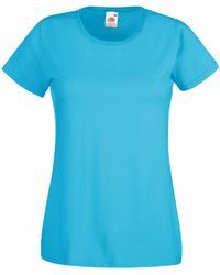 Fruit Of The Loom - Ladies/ Lady-Fit Valueweight Short Sleeve T-Shirt (Pack Of 5) (Azure) Cotton - Lyst