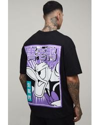 BoohooMAN - Tall Oversized Donald Duck License Print T-Shirt - Lyst