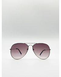 SVNX - Classic Aviator Metal Frame Sunglasses - Lyst