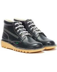 Kickers - Kick Hi Core Natural Leather Boots - Lyst