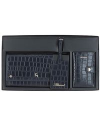 Ashwood Leather - 'Wise Tour' Croc Print Real Gift Travel Set - Lyst