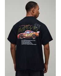 BoohooMAN - Oversized Lightening Mcqueen License Print T-Shirt - Lyst