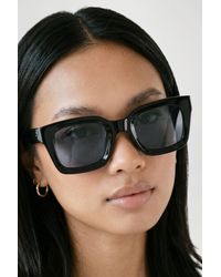 Boohoo - Chunky Framed Square Sunglasses - Lyst