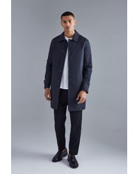 BoohooMAN - Single Breasted Poly Twill Mac Jacket - Lyst
