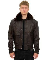Infinity Leather - Air Force A2 Aviator Bomber Jacket-Sao Paulo Nappa Leather - Lyst