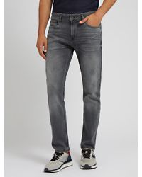 Guess Vermont Straight Slim Jeans in Blue for Men Lyst UK