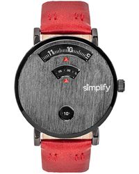Simplify - The 7000 Leather-Band Watch - Lyst