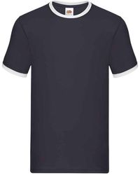 Fruit Of The Loom - Ringer Contrast T-Shirt Cotton - Lyst