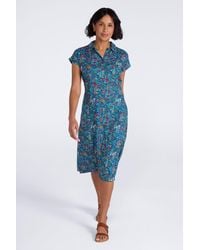 Mountain Warehouse - 'Vienna' Printed Shirt Dress Casual Lightweight Short Sleeve Outfit Viscose - Lyst