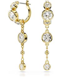 Swarovski - Imber Drop Earrings, Round Cut, White, Mixed Metal Finish - Lyst