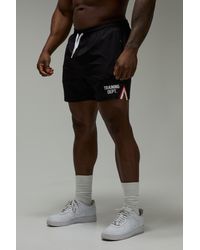 BoohooMAN - Training Dept Contrast Trim Stretch Woven 5Inch Short - Lyst