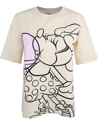 Disney - Minnie Mouse Bubblegum Slouch T-shirt (zand) - Lyst