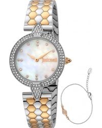 Just Cavalli - Jc1L159M0105 Ladies Nobile Glam Watch And Bracelet Gift Set - Lyst