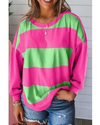 Azura Exchange - Dames Gestreepte Lange Mouwen T-shirt - Lyst