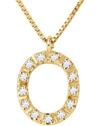Diadema - Collar Abc Diamonds 0,07 Cts Letter "o" 18 Karaats Geel Goud - Lyst