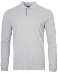 Barbour - Tartan Pique Long Sleeve Polo Shirt - Lyst