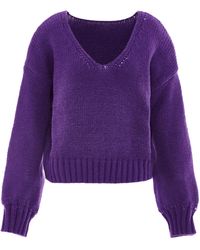 myMo - Jumper Paars - Lyst
