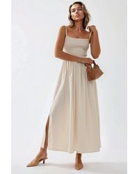 Hiccup - Square Collar A-Form Maxi Dress - Lyst