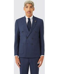 Twisted Tailor - Milltown Slim Fit Double Breasted Jacket Tt X Am - Lyst