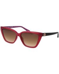 Guess - Accessoires ,Rood ,Cat Eye Zonnebril - Lyst