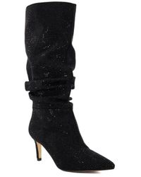 Dune - Ladies Slouch - Ruched Calf-length Boots Suede - Lyst