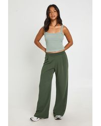 Boohoo - Petite Basics Wide Leg Trousers - Lyst