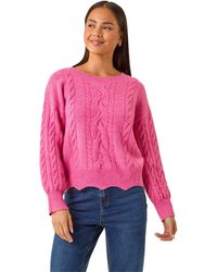 Roman - Petite Scalloped Hem Knit Jumper - Lyst